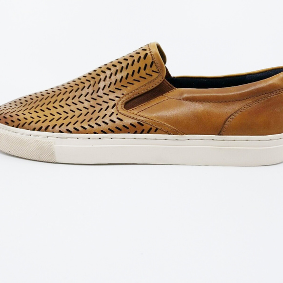 Banana Republic Men Trent Laser Cut Cognac Slip On - Picture 2 of 8